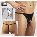 Open Lak String zwart S-L