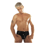 Strakke latex heren short