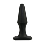 Zwarte buttplug met zuignap