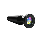 Zwarte anale plug - juweel