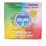 Smaakjes Condooms van SKINS 4 stuks