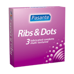 Pasante Ribs & Dots condooms 3st
