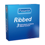 Pasante Ribbed condooms 3st