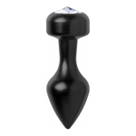 Gladde Aluminium Buttplug Zwart