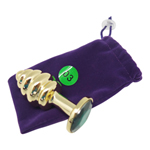 Gouden geribbelde Buttplug